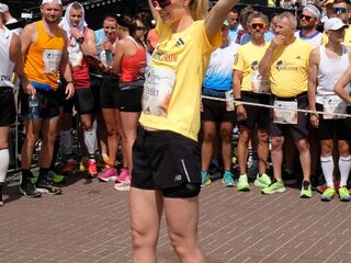 Uczestnicy biegu przed jego startem